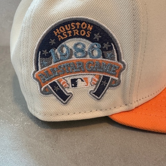 New Era Houston Astros All Star Game 59FIFTY Fitted Hat Cap Size 7 Cream - Picture 2 of 8